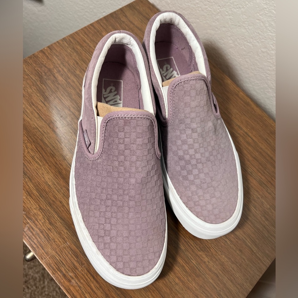 Vans Classic Slip-On Mini Check Suede Shoe